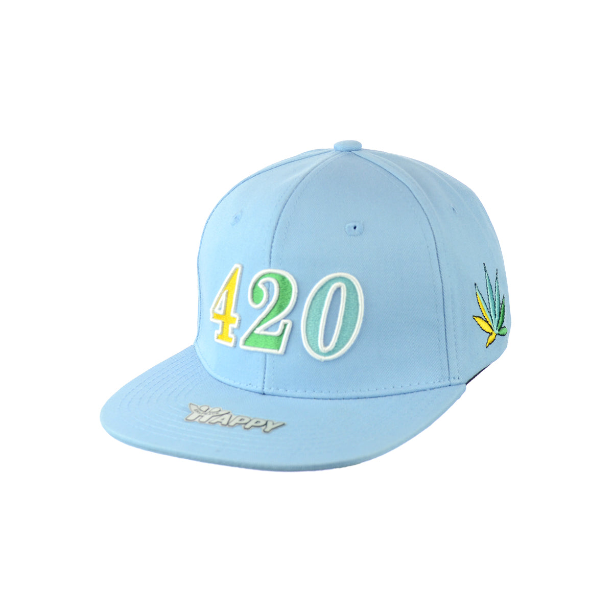 420 Leaf Embroidered Snapback Hat 100% Cotton