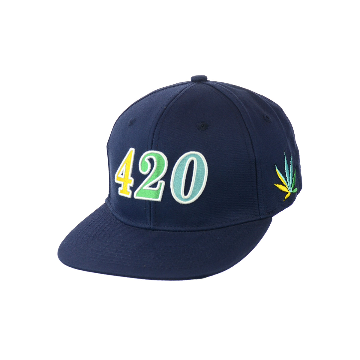 420 Leaf Embroidered Snapback Hat 100% Cotton