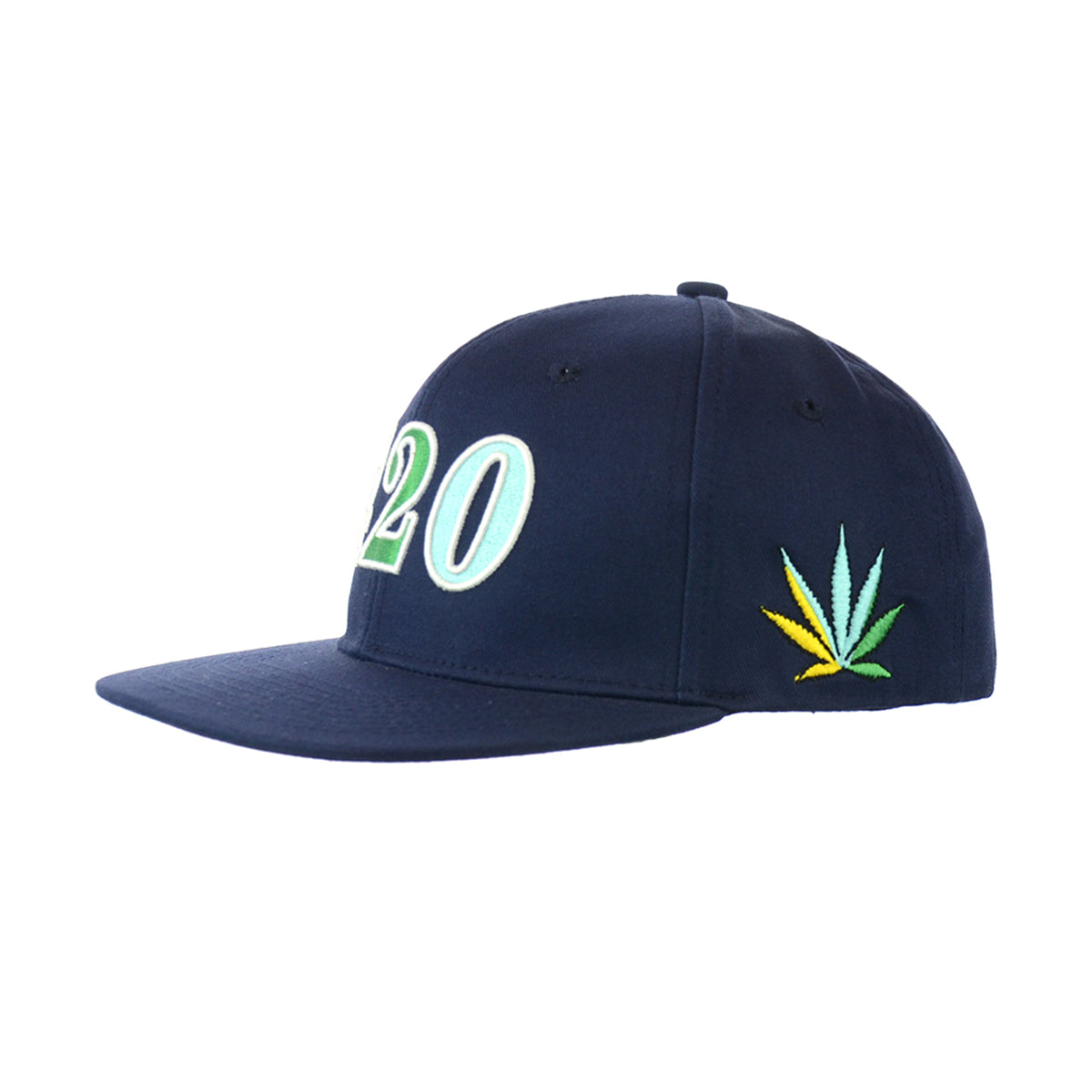420 Leaf Embroidered Snapback Hat 100% Cotton