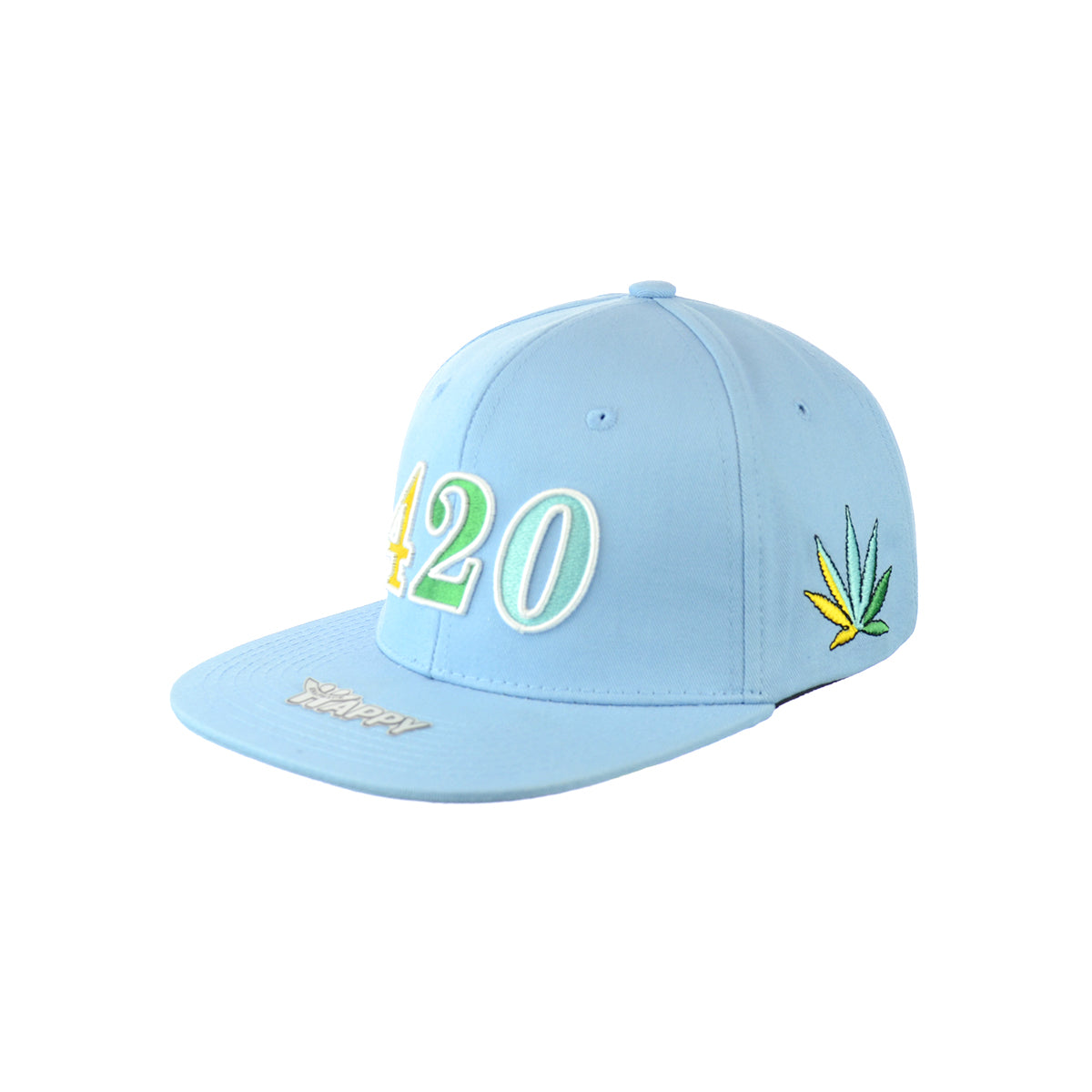420 Leaf Embroidered Snapback Hat 100% Cotton