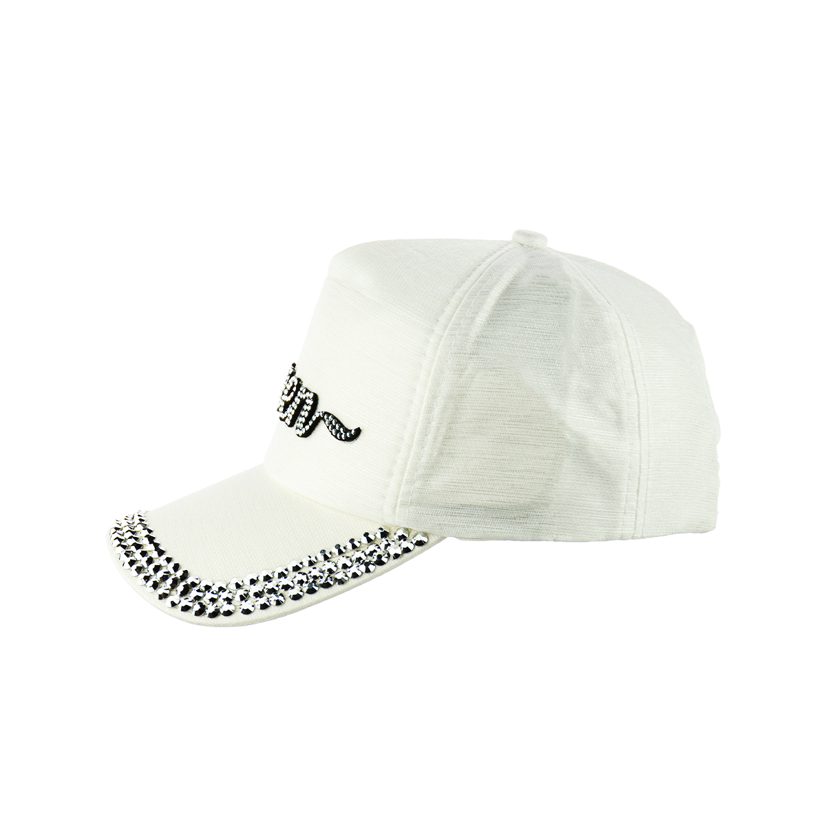 Queen Hat with Glitters Flowers with Buckle Back