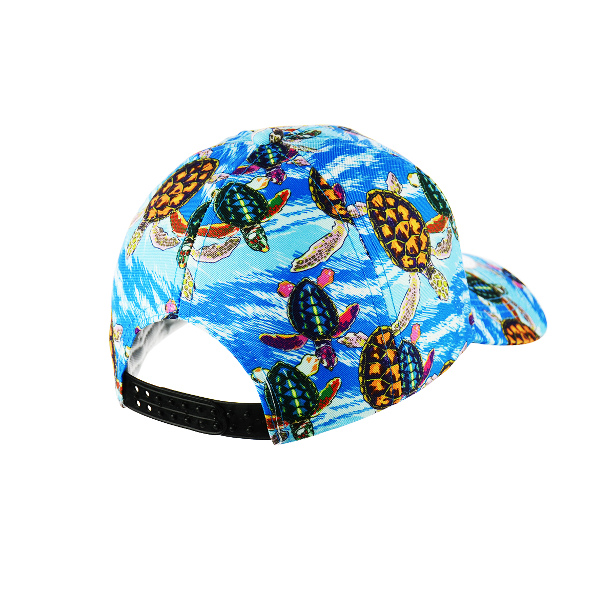 Turtle Ocean Print Baseball Hat Snapback - 100% Pollyester