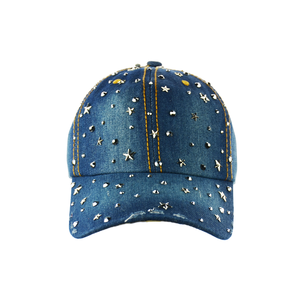 Starts Hat with Buckle Back Navy Denim 100% Cotton