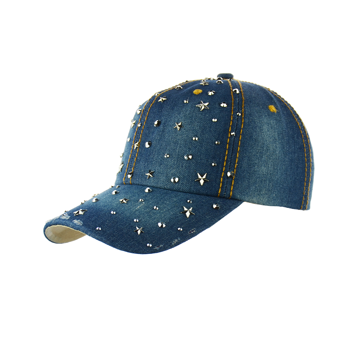 Starts Hat with Buckle Back Navy Denim 100% Cotton