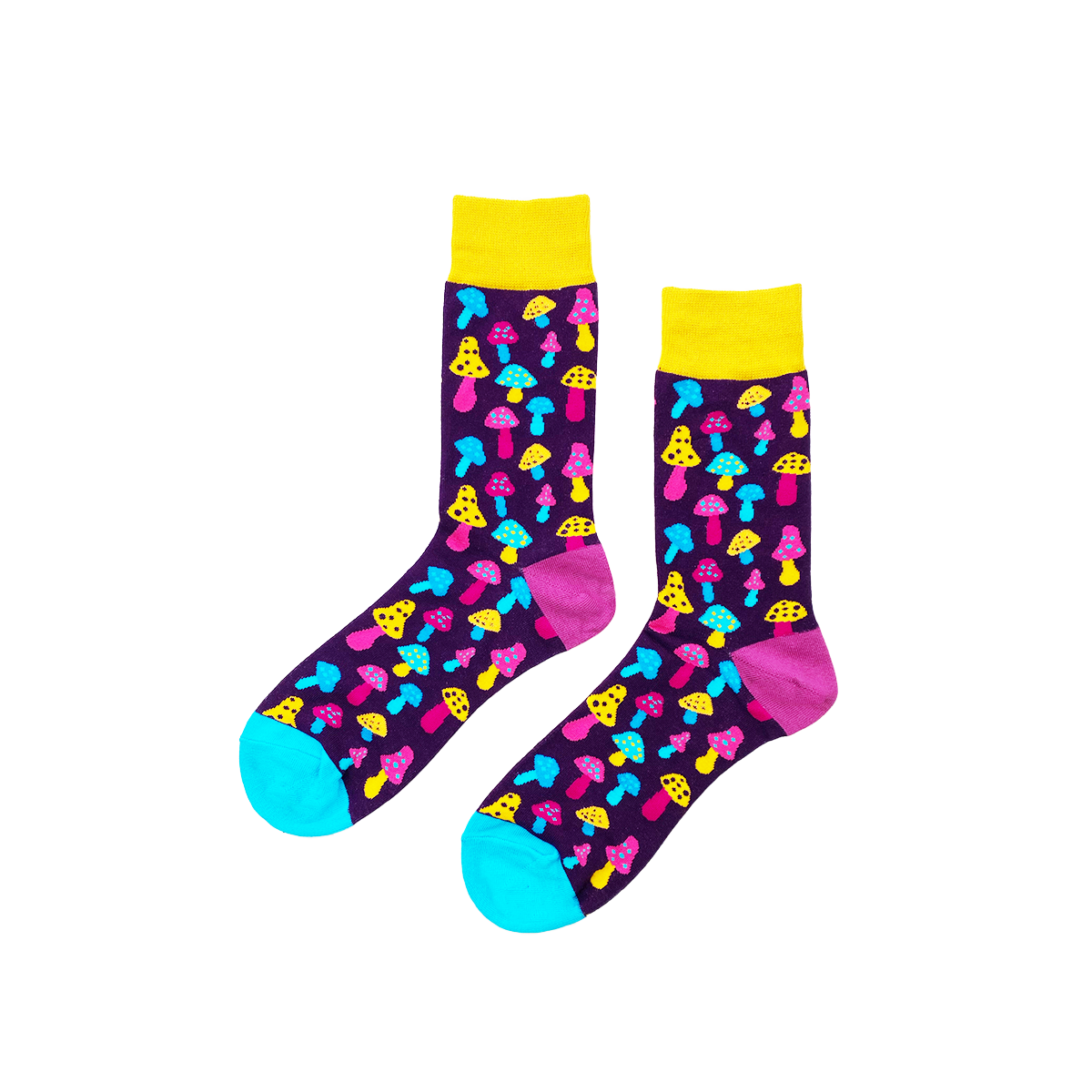 COLORFUL MUSHROOM Socks Fits All