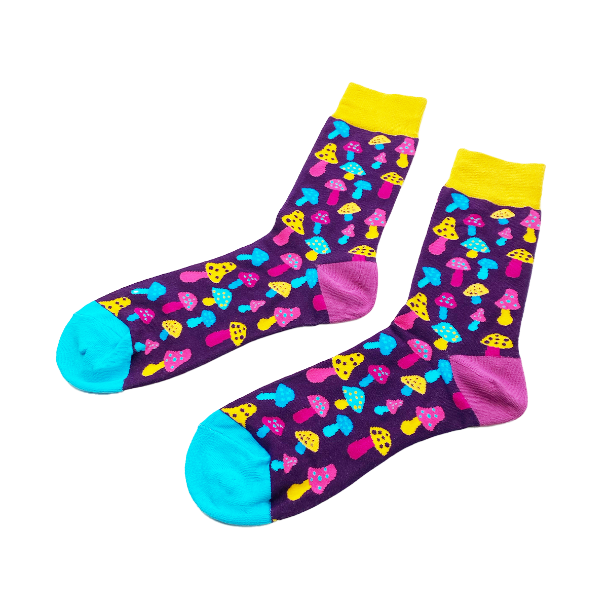 COLORFUL MUSHROOM Socks Fits All