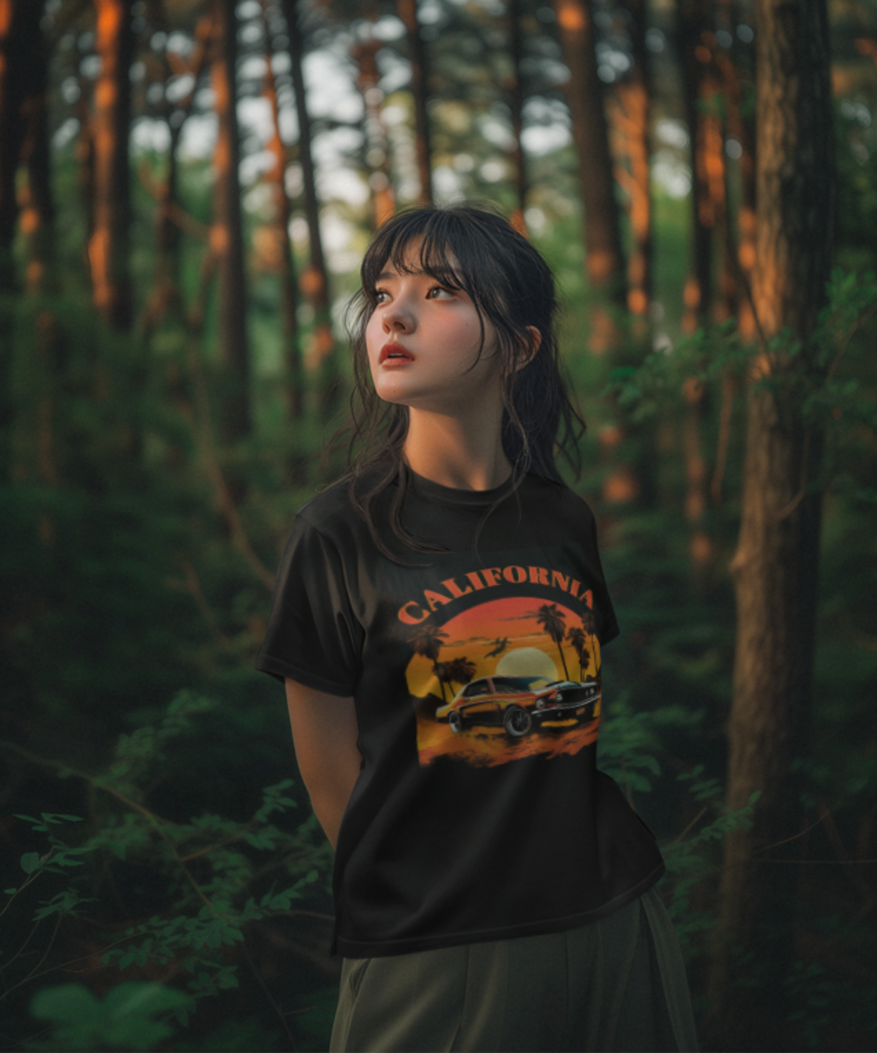 CALIFORNIA Half Sleeve T-shirt Printed