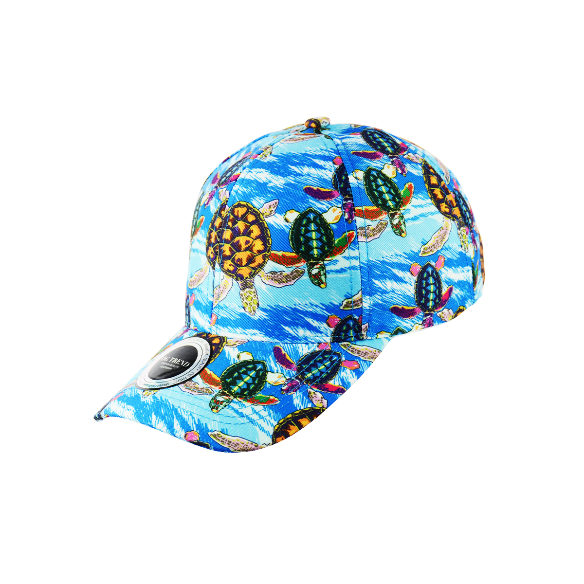 Turtle Ocean Print Baseball Hat Snapback - 100% Pollyester
