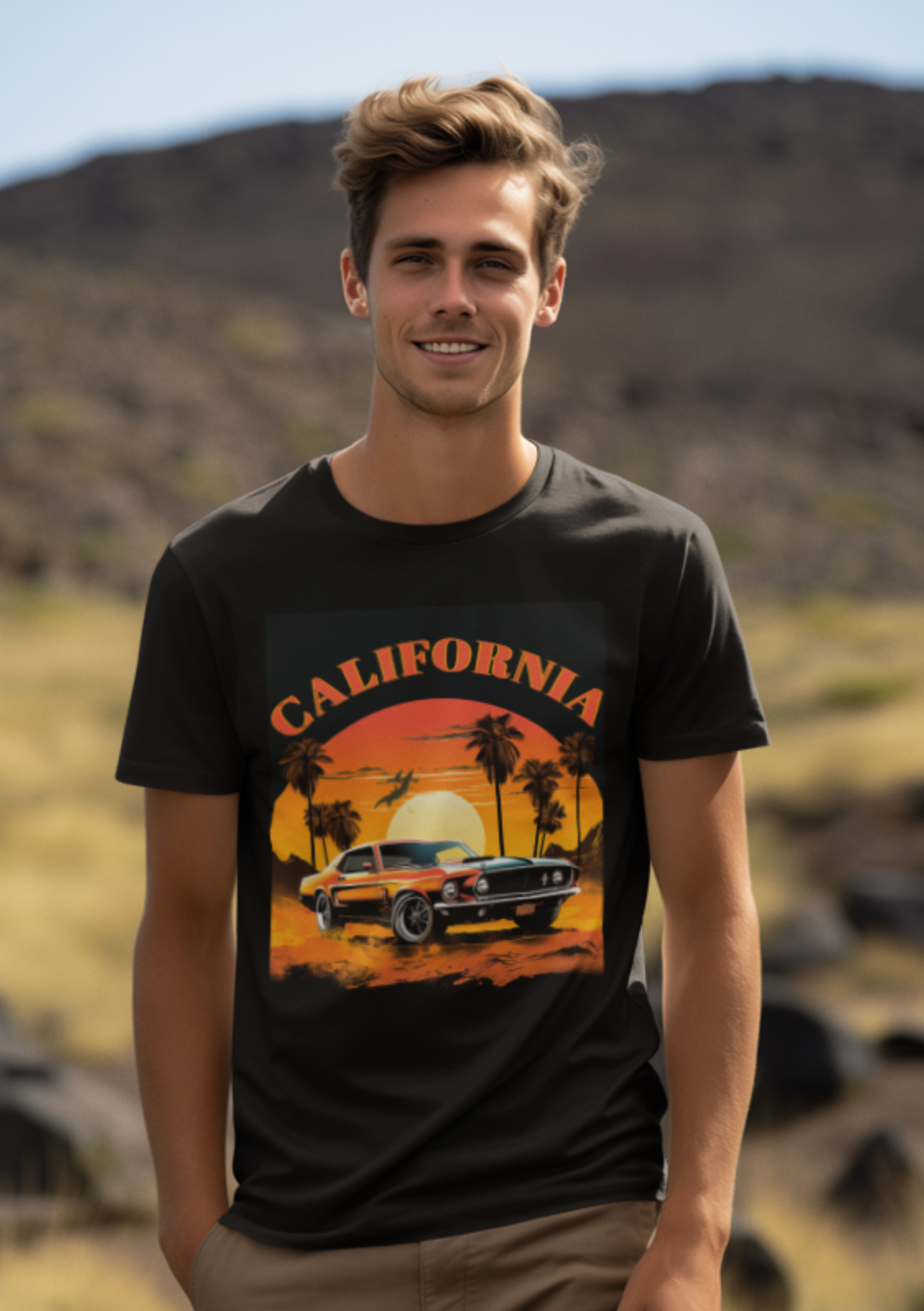 CALIFORNIA Half Sleeve T-shirt Printed
