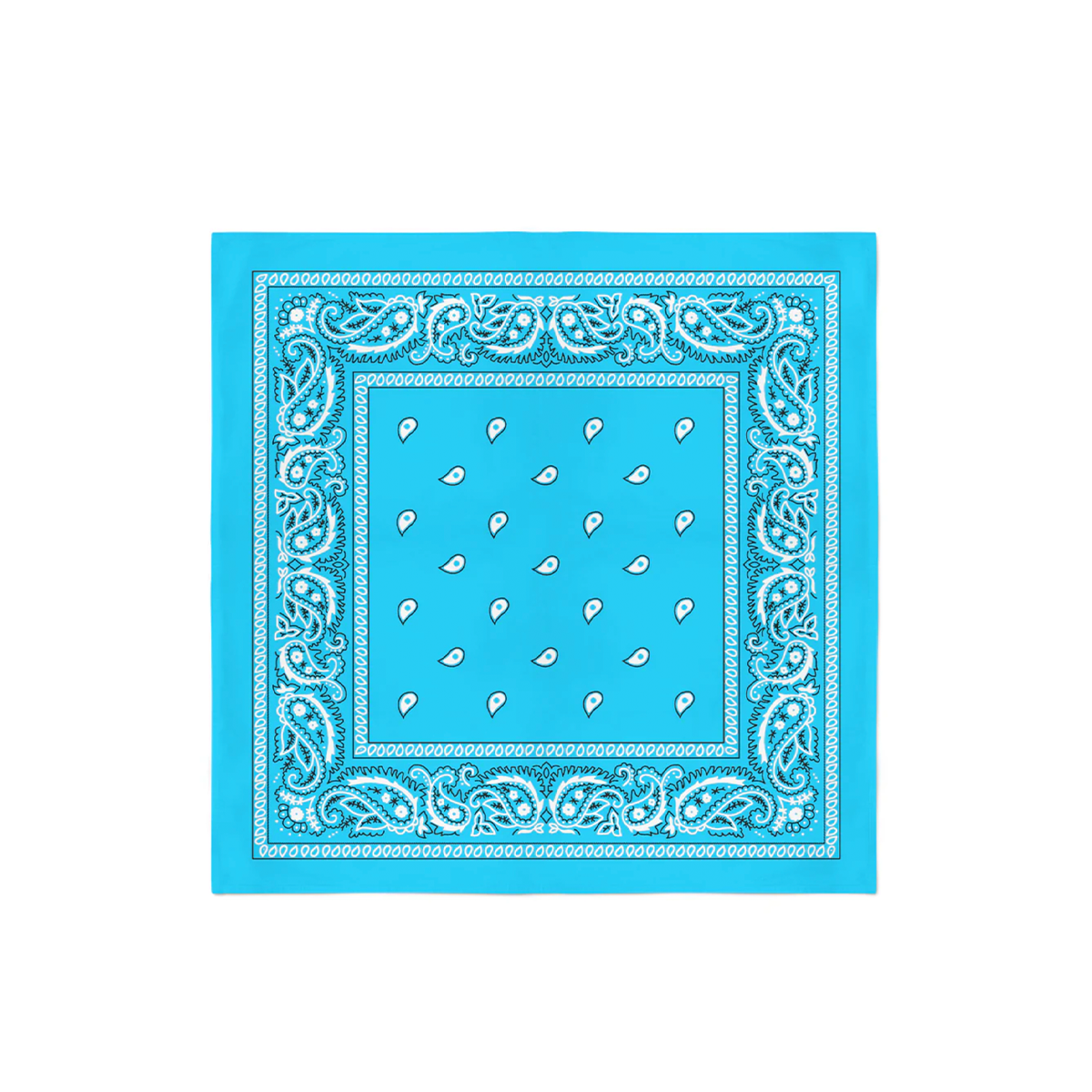 Bandana Turquoise Color 100% Cotton (22" x 22")- Pack of 12