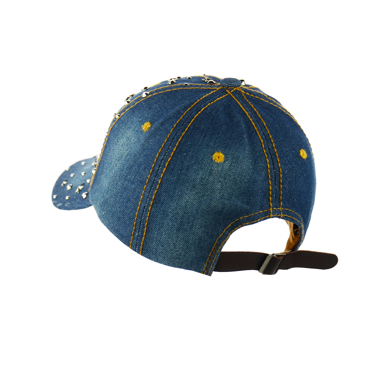 Starts Hat with Buckle Back Navy Denim 100% Cotton