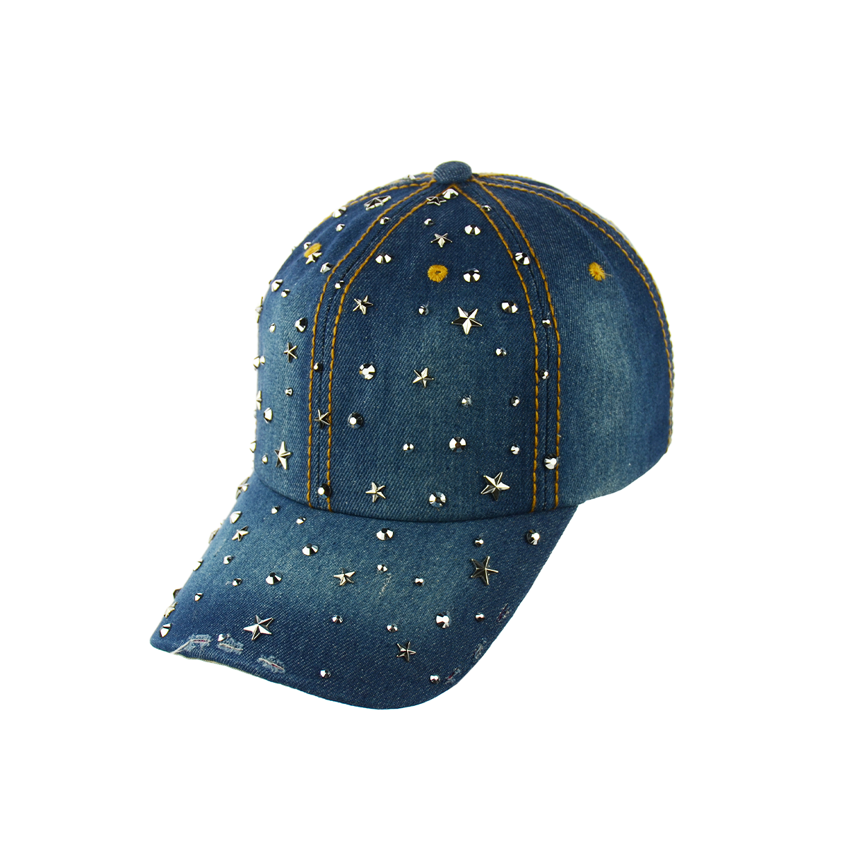 Starts Hat with Buckle Back Navy Denim 100% Cotton
