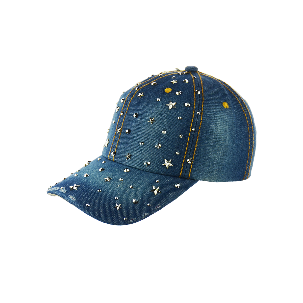 Starts Hat with Buckle Back Navy Denim 100% Cotton