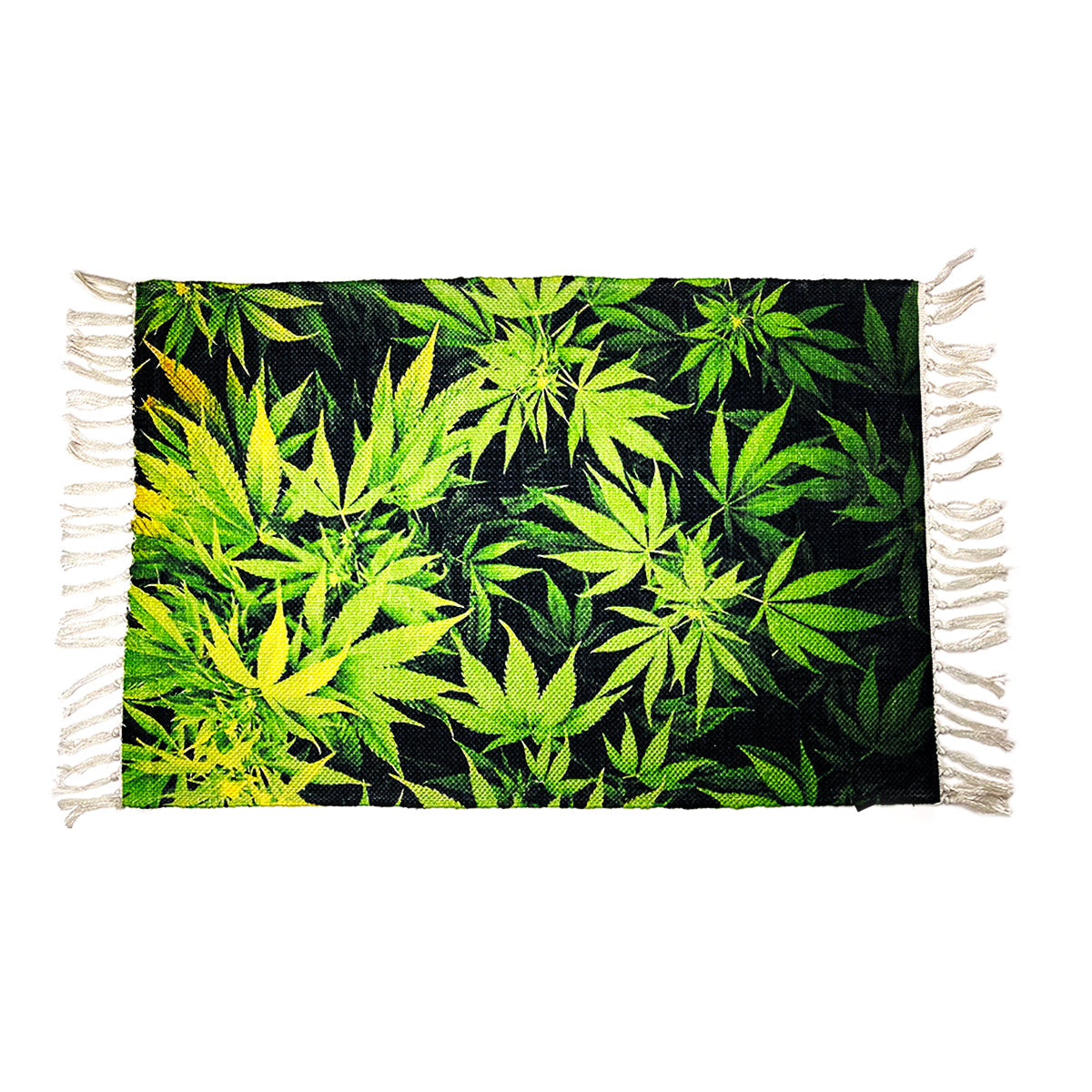 Handloom Printed Multiple Weed Leafs Design Doormat 2ft x 3ft