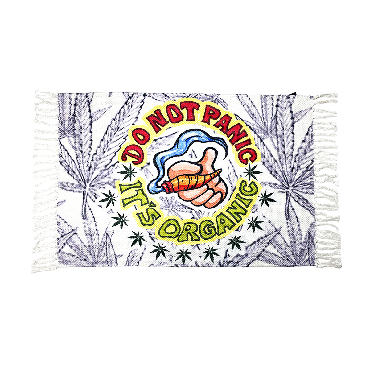 Handloom Printed Do Not Panic It's Organic Art Design Doormat Size 2ft x 3ft