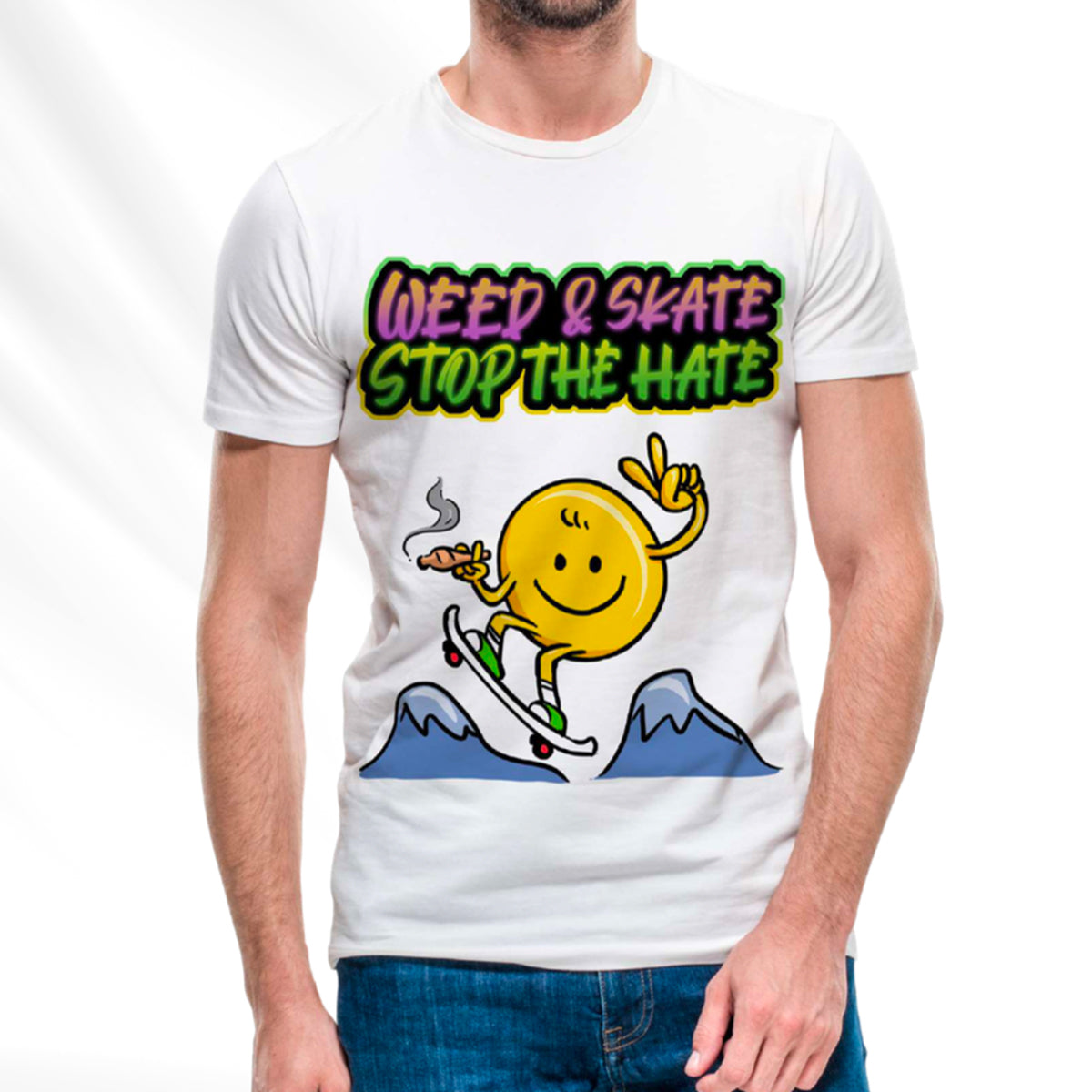 Weed and Skate White T-Shirt