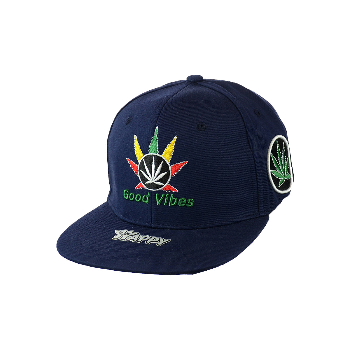 Good Vibes Hat Embroidered Snapback - 100% Cotton