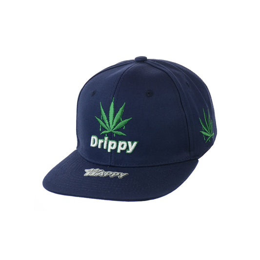 Drippy Leaf Embroidered Snapback Hat 100% Cotton