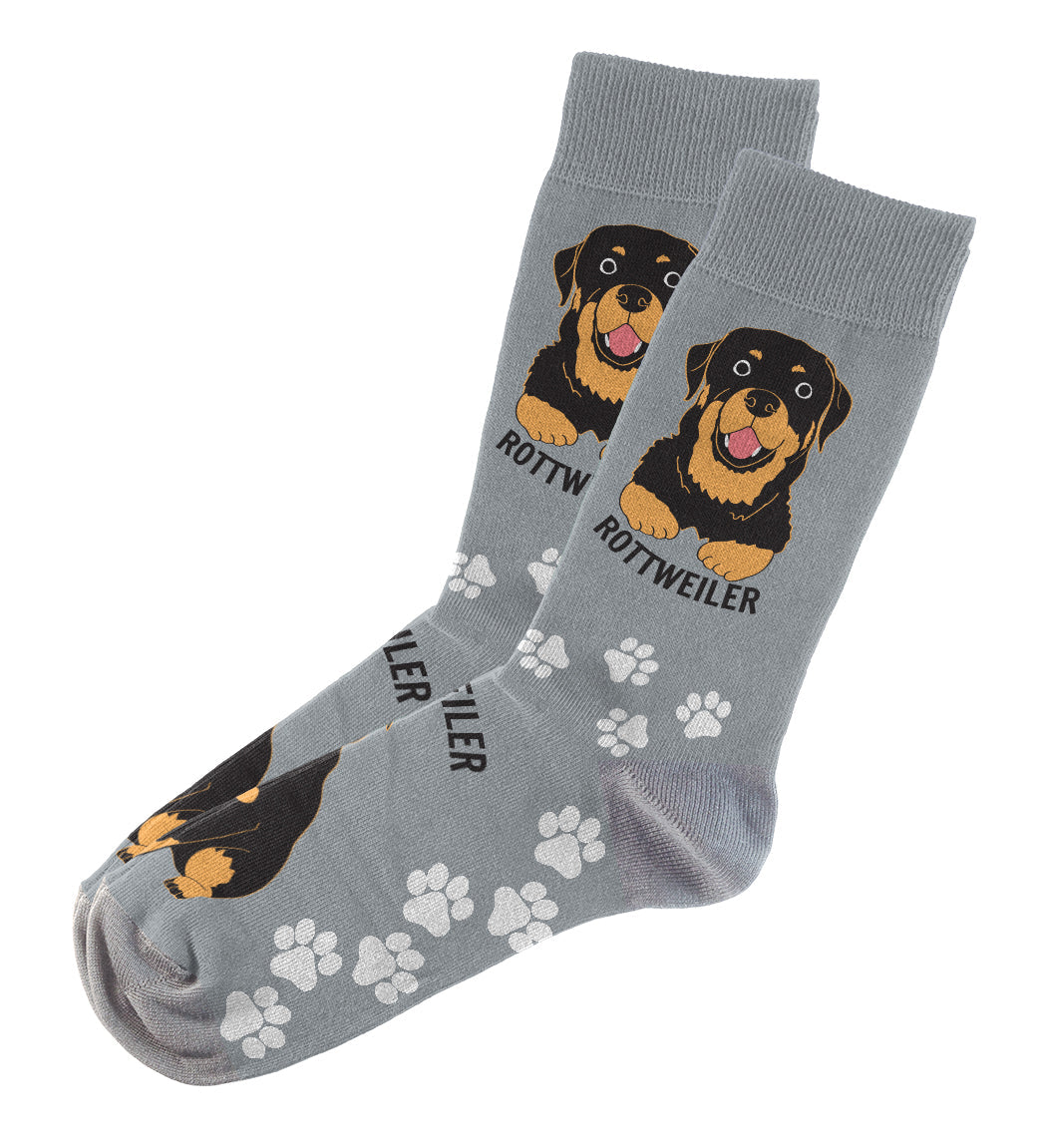 Rottweiler Socks Unisex Unique Fun Design   Fits All, 70% Cotton, 25% Spandex, 5% Elastic