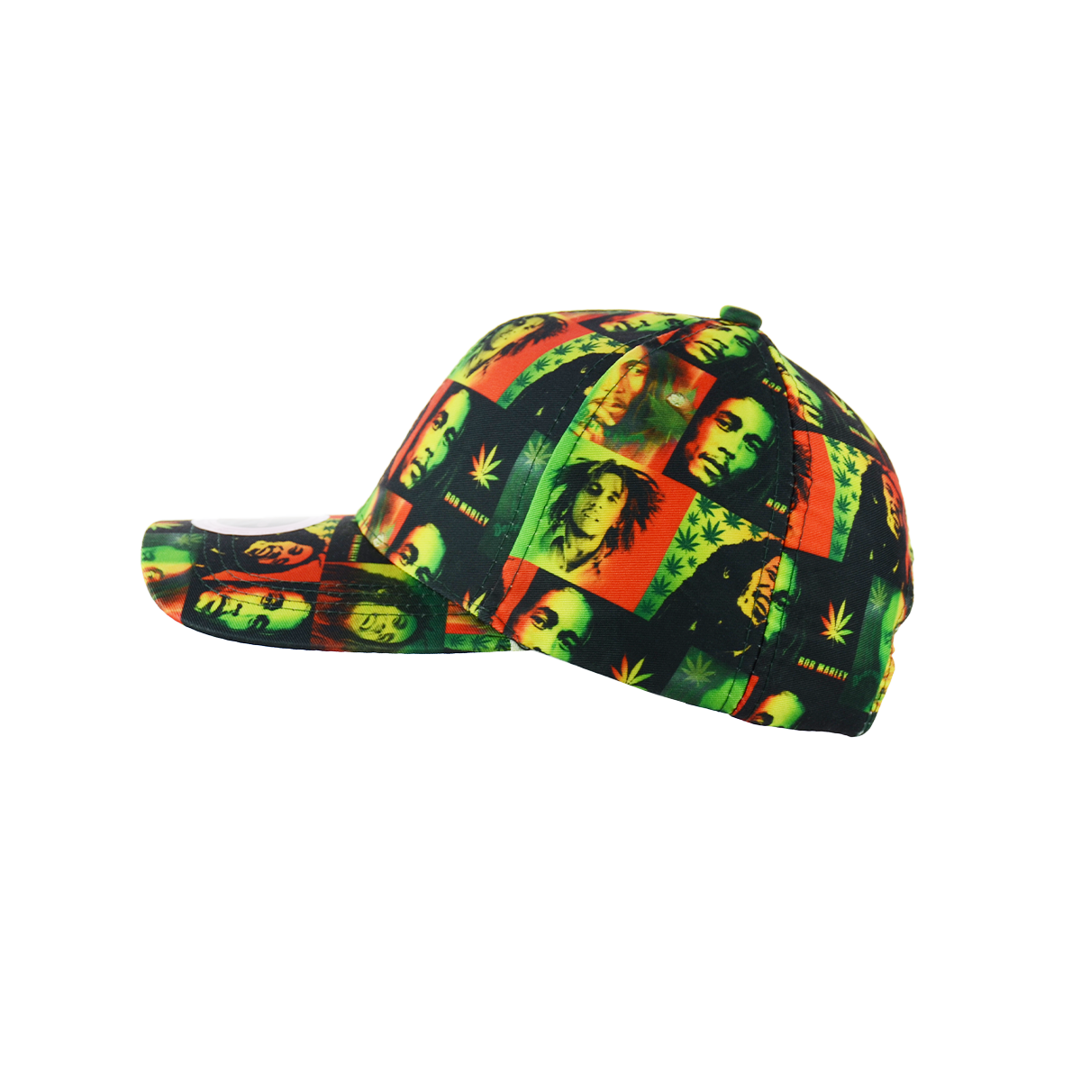 Rasta Color Print Baseball Hat Snapback - 100% Polyester