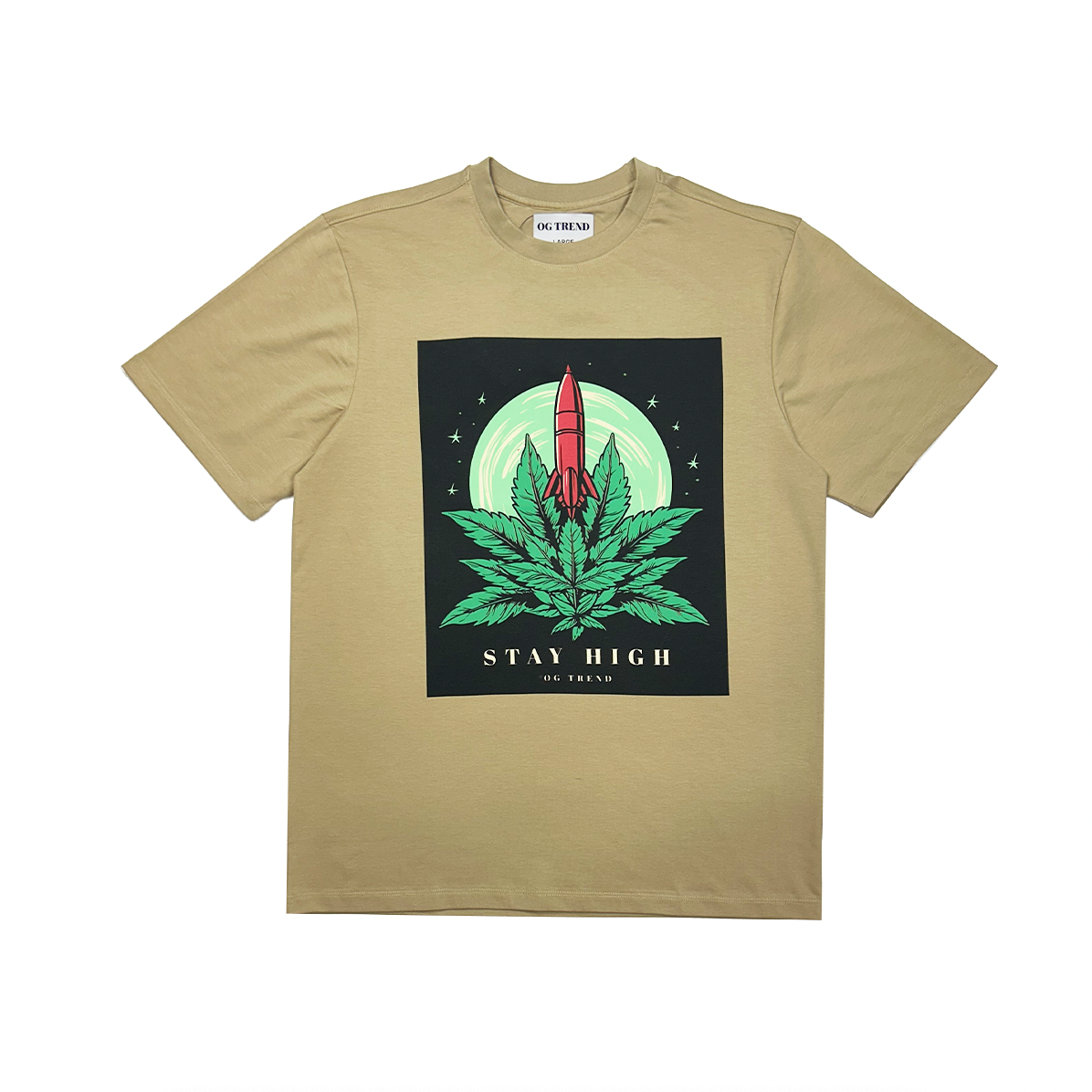 STAY HIGH Half Sleeve T-shirt Printed