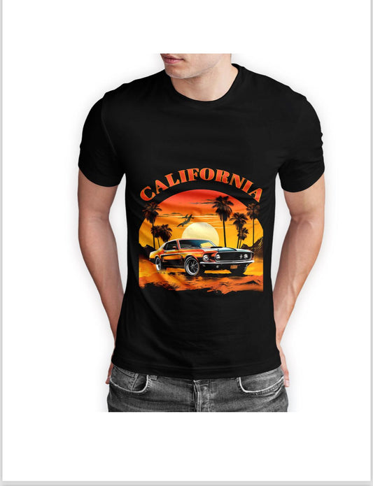 CALIFORNIA Half Sleeve T-shirt Printed