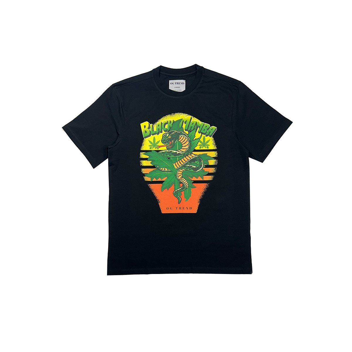 Black Mamba Half Sleeve Black T-shirt Printed