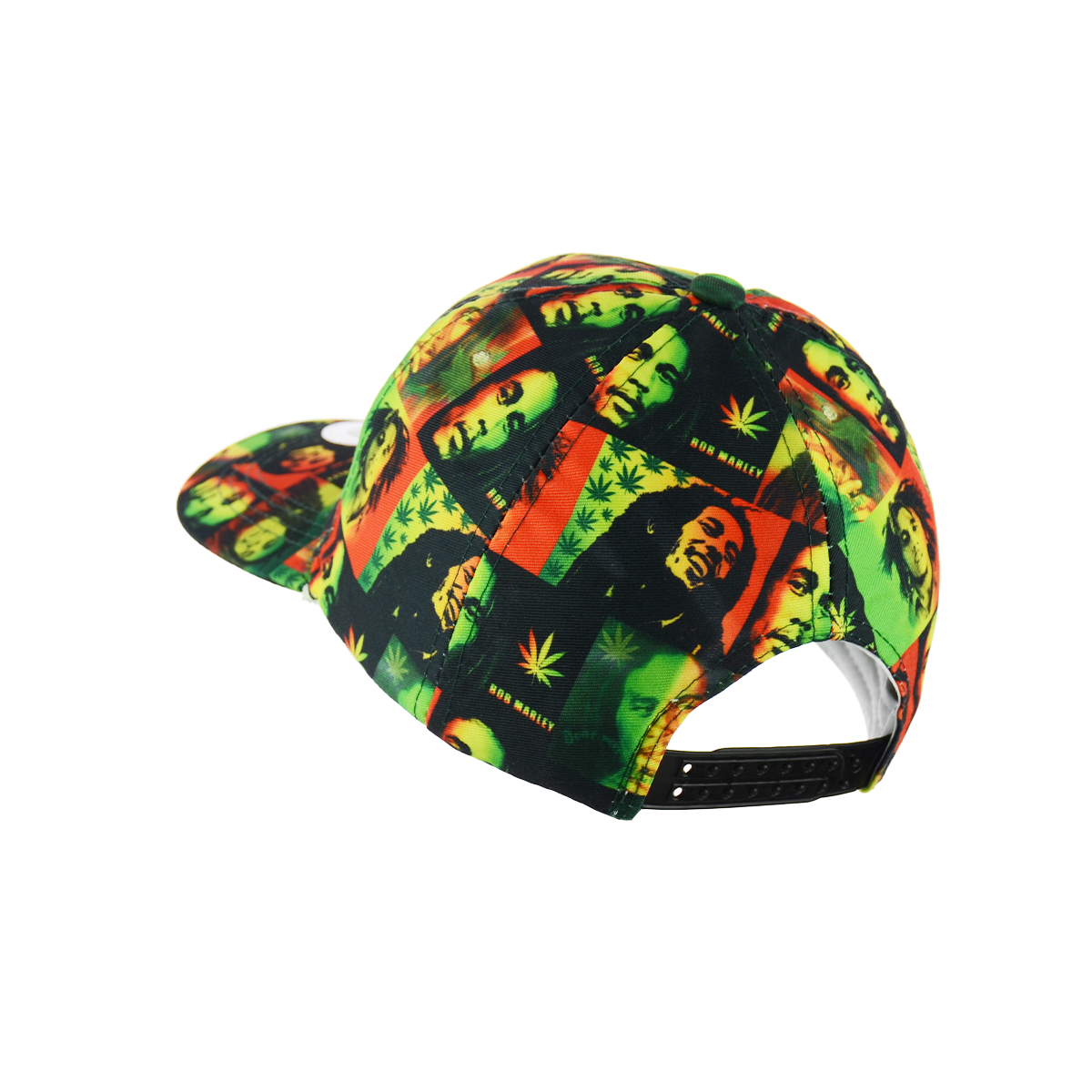 Rasta Color Print Baseball Hat Snapback - 100% Polyester