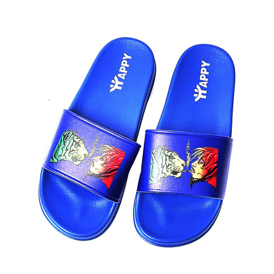 Tiger-Guy Print Slide Sandals