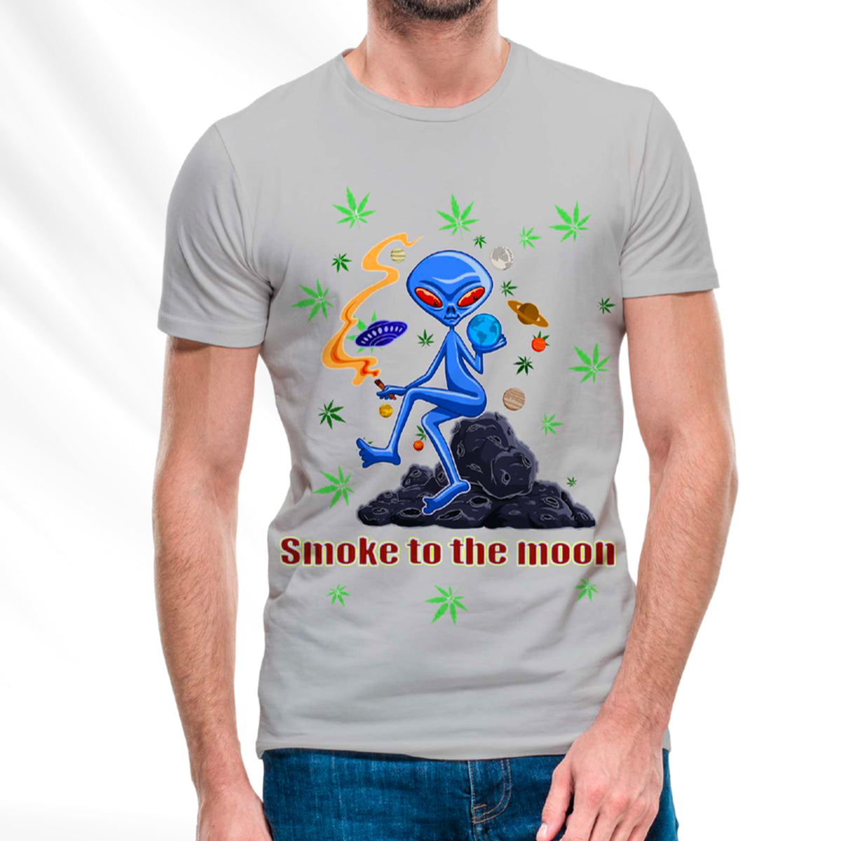 Smoke to The Moon Gray T-Shirt